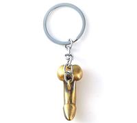 YEHJDSMD Male Penis Key Chains Gifts For Men Women Funny Sexy Metal Alloy KeyChain Fashion Genitals Car Keychain Key Ring Men Jewelry, Gold, M