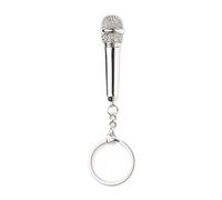 YEHJDSMD Simulation Microphone Microphone Key Pendant Metal Keychain Cute Design Music Gift Fashion Keychain Small Jewelry Suitable for Key Loss Prevention