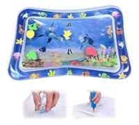 YEHOOM 2025 New Thickened Pet Cooling Water Mat,Ocean Themed Round Sensory, Non-Slip Playmat,Comfort Inflatable Water Mat for for Indoor Cats Kitten (#A4)