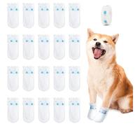 YEHOOM 20Pcs Disposable Waterproof Dog Boots for Paw Protection Dog Feet overs Pet Shoes for Dogs Paw Wound Recovery Protectors (Medium)
