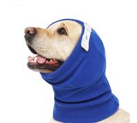 YEHOOM Dog Calming Hoodie Ear Wraps for Dogs,Ear Wrap for Dog Cat Dog Calming Hoodie Anxiety Relief,Protection Dog Fireworks Ear Head Muffs (Blue,M(Head Circumference:11.8)