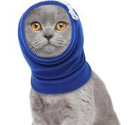 YEHOOM Dog Calming Hoodie Ear Wraps for Dogs,Ear Wrap for Dog Cat Dog Calming Hoodie Anxiety Relief,Protection Dog Fireworks Ear Head Muffs (Blue,S(Head Circumference:9.4)