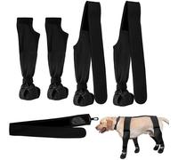 YEHOOM Dog Shoes for Large Dogs,Pet Harness Shoes, Dog Booties Suspenders Pet Suspender Footwear, Adjustable Anti Fall Dog Outdoor Sock Shoes, Dog Suspender Rain Booties for Hot Cold (2PCS,L)