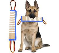 YEHOOM Dog Tug Toy Dog Bite Jute Pillow Pull Toy with 2 Handles,Bite Training Toys for Medium to Large Dogs Puppy to Large Dogs Interactive Toy (bluest)