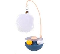 YEHOOM Interactive Cat Feather Toys,2025 New Automatic Hanging Indoor Kitten Play Chase Exercise,Feather Toy for All Breeds and Species (Blue)