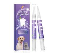 YEHOOM LettucePets Dog Toothbrush & Oral Repair Gel Pen, 2pcs, Manual, Plastic Handle, Soft Bristles, Anti-Bacterial, Deodorising, Cat & Dog, 2 Count