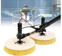 YEHOZZ Electric Solar Panel Cleaning Kit, Solar Panel Cleaning Kit, Water-fed Extendable Window Cleaning Pole, Automatic Rotary Cleaning Brush, Outdoor Window Cleaning Kit 9M/29.5FT