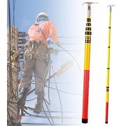 YEHOZZ High Voltage Insulated Rescue Hook Extendabl High Voltage Insulated Rescue Hook for Emergency Care,Power Station,Lineman,Factory,Field Electrical Safety 5m/16.4ft