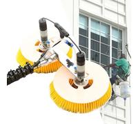 YEHOZZ Solar Panel Cleaning Kit Electric Solar Panel Cleaner, Telescopic Window Roof Cleaner Water Fed, Electric Spin Scrubber for Conservatory Roof, Window, PV 3M/9.84FT