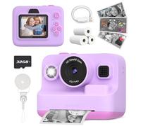 Yehtta Instant Print Camera for Kids, Christmas & Birthday Gifts for 3-12 Year Old Girls & Boys, 2.4in Screen, 1080P Kids Digital Camera with 3 Rolls Print Paper & 32G Card