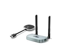 YEHUA HDMI Wireless Transmitter and Receiver, 5G 4K Ultra HD, 164FT/50M, Dual Screen, PC, Laptop, PS5, Blu-Ray to Monitor/Projector, Black
