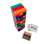 YEHUA! Totika Therapy Game Five Card Set with 48 Colored Stackable Blocks - Self Esteem Junior Teen/Adult Life Skills and Icebreaker - A Game of Fu