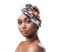 YEHUDAF LEE Women's Turban Headgear Head Scarves Chemo Cap Pre-Tied Double Layered Two-Tone Stitching Head Wrap Head Scarf, 6, One Size