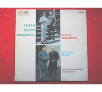 Yehudi Menuhin - Menuhin, Yehudi Elgar Violin Concerto LP HMV ASD2259 EX/EX 1966 coloured postage stamp label, stereo