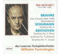 Yehudi Menuhin / Wilhelm Furtwangler / Lucerne Festival Orchestra - Brahms: Violin Concerto, Schumann : Symphony No.4, Beethoven : Symphony No. 3 Eroica, Symphony No. 7 (rehearsal) by Yehudi Menuhin