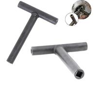 YehVeh 2 Pack Mini T-Handle Wrench 3-Way 3mm/3.5mm/4mm Spanner Adjusting Square Hexagonal Hole Tool for Motorcycle Scooter Tappet Engine Valve Screw Repair