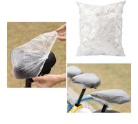 YehVeh 20 Pack Bike Seat Rain Cover Disposable Plastic Compact Waterproof Cap with Elastic Rainproof Protection Film Wrap for Brooks Leather Saddle Bicycle Seats Cushion