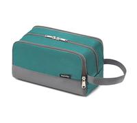 Yeiotsy Boys Toiletry Bag - Kids Travel Dopp Kit with Mesh Pockets, Compact Organizer for Gym, Camping, Hiking (Emerld Green)