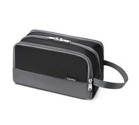 Yeiotsy Boys Toiletry Bag - Kids Travel Dopp Kit with Mesh Pockets, Compact Organizer for Gym, Camping, Hiking (Black)