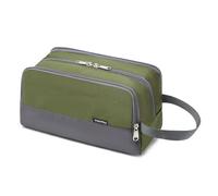 Yeiotsy Boys Toiletry Bag - Kids Travel Dopp Kit with Mesh Pockets, Compact Organizer for Gym, Camping, Hiking (Army Green)