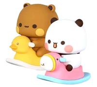YEIUZPT 2 pcs Bubu Dudu Bobblehead, Bubu Dudu Wobble Figure, Cute Car Dashboard Decorations, Collectible Table Decoration, for Office, Desktop, Room, Car Decoration Sculpture Bear