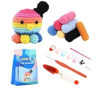 YEIUZPT Crochet Kit for Beginners, Small Octopus Crochet Kits, Crochet Stuffed Animal Kit, Learn How to Crochet, Birthday Gift