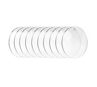 YEJAHY 10 PCS Transparent Acrylic Disc, Round Clear Acrylic Plate, Suitable for Picture Frame Painting DIY Craft Key Ring (15 cm)