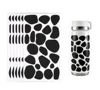 YEJAHY 6 Sheets Cow Stain Stickers, Felt Stickers Self-Adhesive for Dalmatian Costume Set, Cow Pattern Felt Stickers, for DIY Clothing, Festival Party Decoration and Home Decor