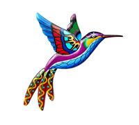 YEJAHY Wall Art Decoration Metal Hummingbird - Wrought Iron Metal Bird Wall Decor Hanging Decoration - Indoor Outdoor Garden Yard Home Patio Fence - 1PC, Blue