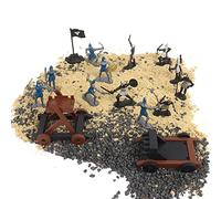 YEJBBUC 15 Pieces Plastic Medieval Soldiers Model Army Men Archaic Soldiers Battle Scene A