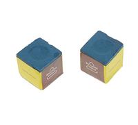 YEJBBUC 2 Pieces Cubes Pool Cue Tip Table Chalk Snooker Billiard Accessories Blue