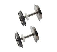 YEJBBUC 2 Pieces Metal DC Wheels Spare Part HO Scale Wheel for 1:87 Railway Modification
