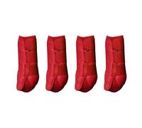 YEJBBUC 4 Pieces Horse Boots Support Reusable Breathable Protection Comfortable Leg Covers L red