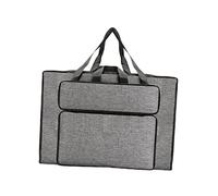 YEJBBUC Art Portfolio Case Art Supplies with Outer Pockets and Handle for Traveling Gray Large