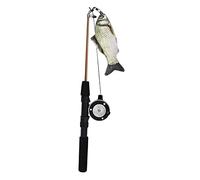 YEJBBUC Cat Teaser Wand Toy Adjustable Training Interactive Retractable Fishing Pole Grass Carp