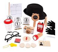 YEJBBUC Detective Costume Evidence Card Compass Fingerprint Gloves for Toddlers Kids