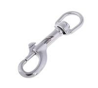 YEJBBUC Diving Stainless Steel Double Ended Bolt Snap Buckle Metal Clip Hook 75mm Silvery