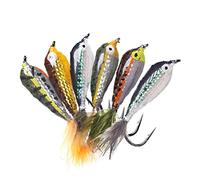 YEJBBUC Epoxy Minnow Streamer Fly Saltwater Bass Trout Perch Chub Jig Lure 6 Pieces Mix
