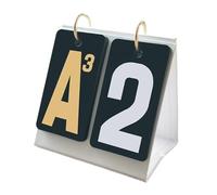 YEJBBUC Flip Scoreboard for Card Game Desktop Professional Guandan Game Score Keeper Black 9.5x18.5cm