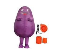 YEJBBUC Inflatable Grimace Costume with Blower for Themed Parties Holiday Stage Show Purple M