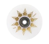 YEJBBUC Inline Roller Skate Wheel Indoor Outdoor for Scooters Luggage Wheel Practice White Aureate White Golden 76mm