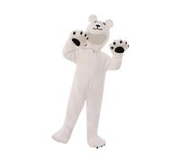 YEJBBUC Kids Polar Bear Costume Novelty Cosplay Pajamas for Festival Role Play Party XL White