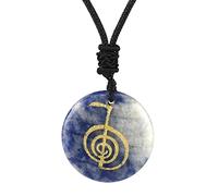 YEJBBUC Necklace Pendant Cho KU Rei Symbol Jewelry Gifts Vibrant Color for Birthday Azure 3cmx7mm
