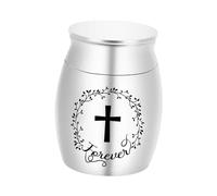 YEJBBUC Pet Urn Funeral Dogs Decorative Urns Keepsake Urns for Cats Small Dogs Bunny Silvery 40x30mm