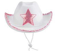 YEJBBUC Wild West Cowgirl Hat with Tiara Cowboy Hat for Girls Dress up Parties Party