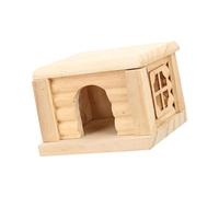 YEJBBUC Wooden Hamster House Platform with Window for Syrian Hamsters Lemmings Mouse