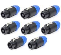 YejeySound (8 Pack) Neutrik NL8FC SpeakON 8 Pole Speaker Cable Connector with Latch Lock