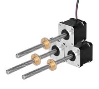 YEJMKJ 3 Pack Nema 17 Stepper Motor TR8x8 210mm with T8 Lead Screw 2 Phase 1.8 ° High Torque 0.44Nm (62.31oz·in) Bipolar 1.7A 2.2Ω 39mm 42 Stepper Motor incl. Cable 1M for 3D Printer DIY Robot CNC