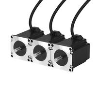 YEJMKJ 3Pack Nema 23 Stepper Motor 1.8 ° 2 Phase High Torque 2Nm(283.22oz·in) Bipolar 57x76mm 4.2A 0.6Ω 4-Lead Shaft 21mm φ8mm 57 Stepper Motor Cable 1M for CNC Mill Lathe 3D Printer DIY Robot