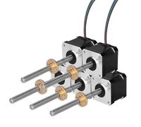 YEJMKJ 5 Pack Nema 17 Stepper Motor TR8x8 100mm with T8 Lead Screw 2 Phase 1.8 ° High Torque 0.44Nm (62.31oz·in) 1.7A 2.2Ω Bipolar 42x39mm 4-Wire Cable 1M for 3D Printer DIY Robot CNC Machine